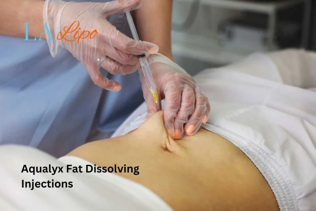 woman having fat dissolving injections Eaton in the stomach