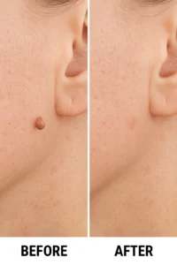 Skin tags removal Eaton before and after
