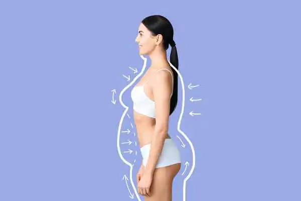 image of woman experiencing fat reduction treatment Eaton