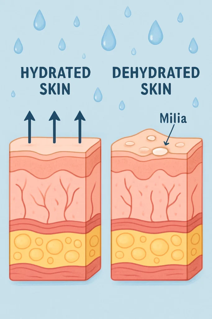The importance of hydration and milia production Eaton
