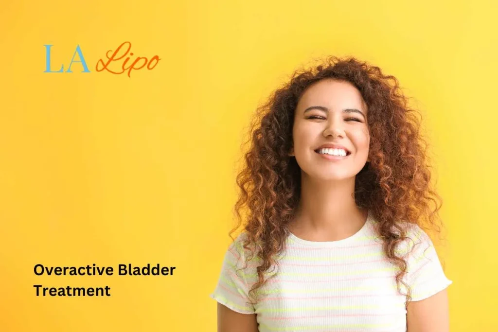 woman smiling about overactive bladder treatment Eaton solutions